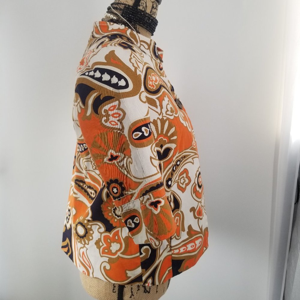 J.CREW Coppelle Paisley San Pelmo Jacket sz 6 - Picture 4 of 8